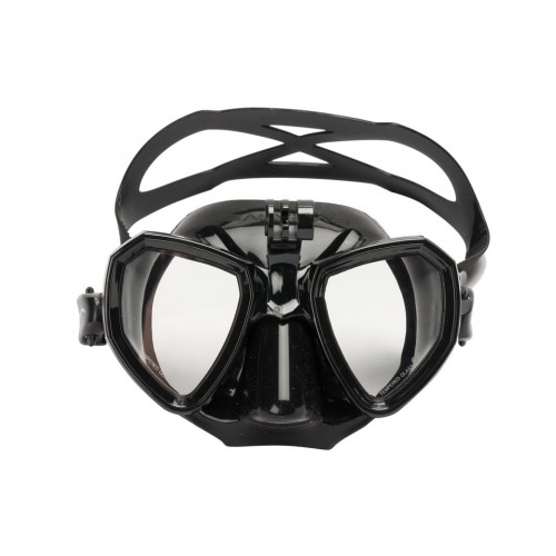 Маска для подводной охоты Salvimar Trinity с креплением для камеры GoPro чёрная